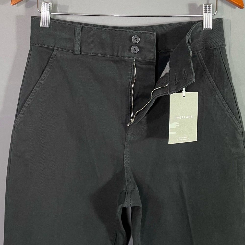 Everlane The Organic Kick Flare Pant Black Organic Cotton NWT - Picture 8 of 12